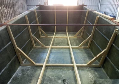 Revestimiento de fibra para piscinas